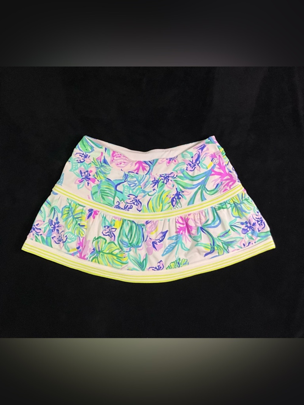 Lilly Pulitzer Pastel Floral Tiered Mini Skirt